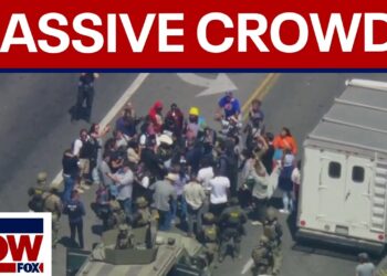 BREAKING: LA ICE raid, Mayor Karen Bass surrounded by massive crowd