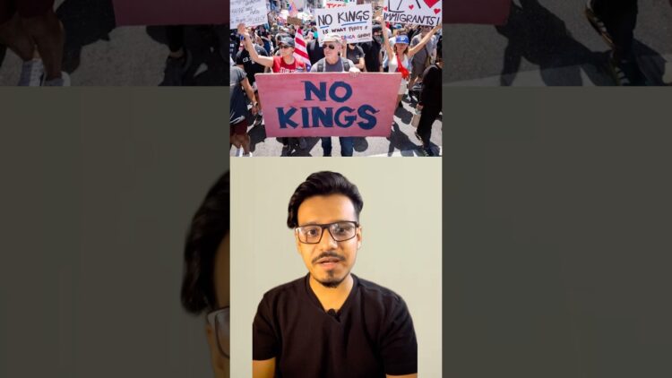 “No Kings Protest across US”| Biggest Protest in US since 1970 against Trump|| #ytshorts #usshutdown