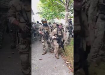 WATCH: Federal agents deploy tear gas during a tense standoff with a ‘hostile’ crowd #shorts #usa