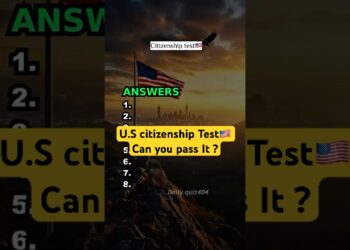 U.S citizenship Test🇺🇸 Can you pass It ?🤔 #usaquiz
