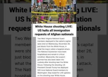 White House shooting LIVE: US halts all immigration requests of Afghan nationals!