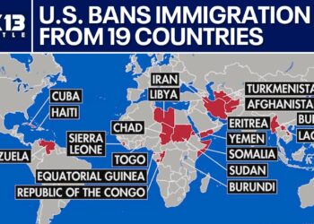US bans immigration processing from 19 countries